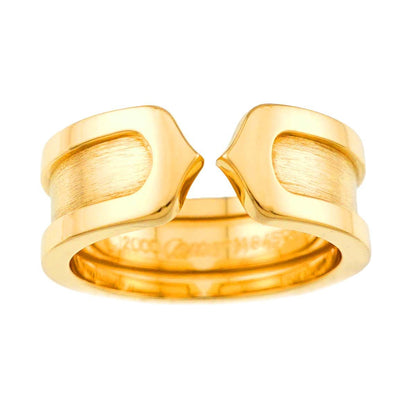 Cartier C2 46 Ring 18k YG Yellow Gold 750 2C Logo — view 2