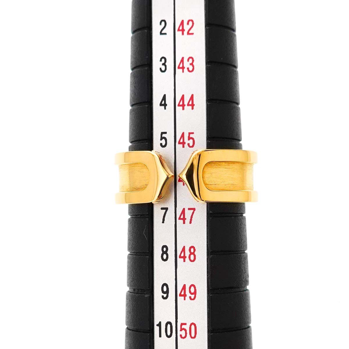 Cartier C2 46 Ring 18k YG Yellow Gold 750 2C Logo — view 6