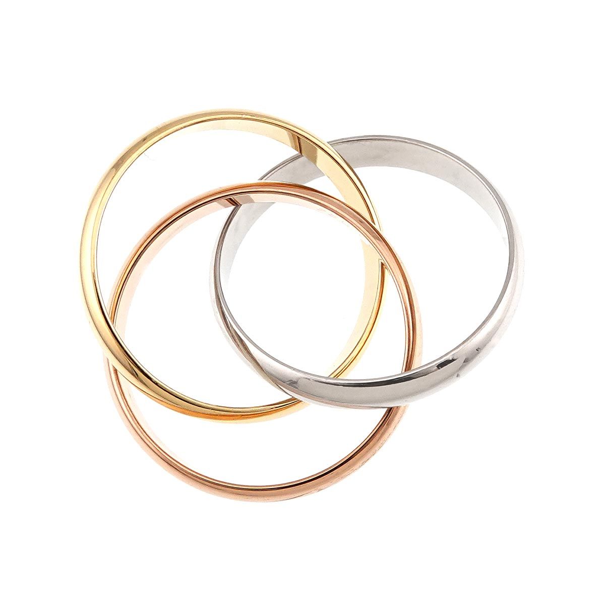 Cartier Trinity MM 55 Ring 18k YG WG PG Consecutive Suri Gold 750 — view 5