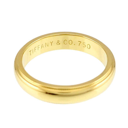 Tiffany & Co Milgrain Band Ring 18k YG Yellow Gold 750 Together — view 3