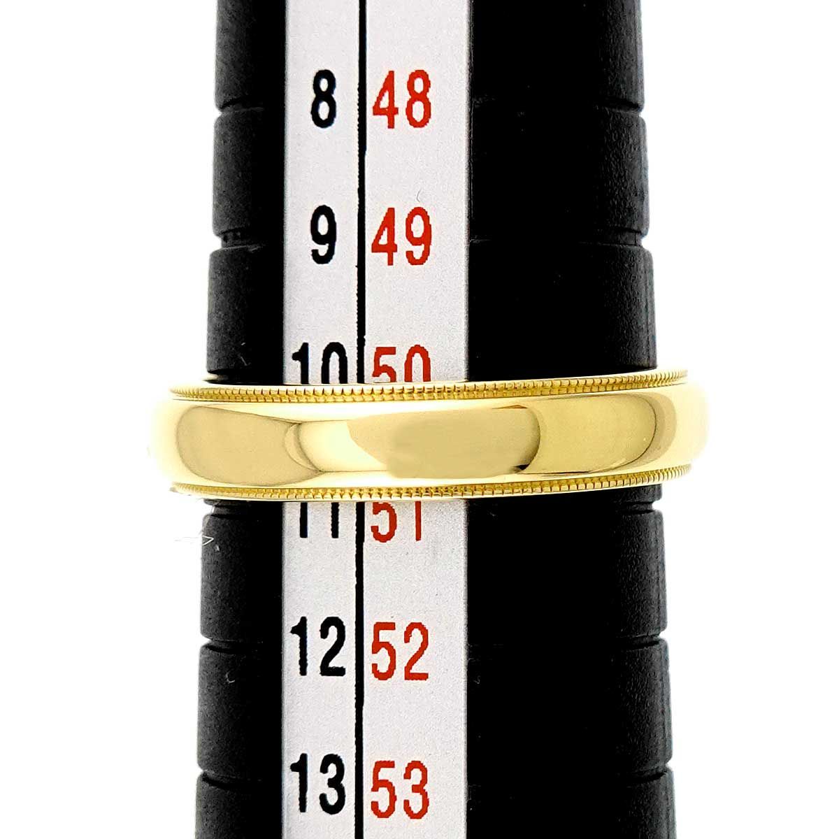 Tiffany & Co Milgrain Band Ring 18k YG Yellow Gold 750 Together — view 5