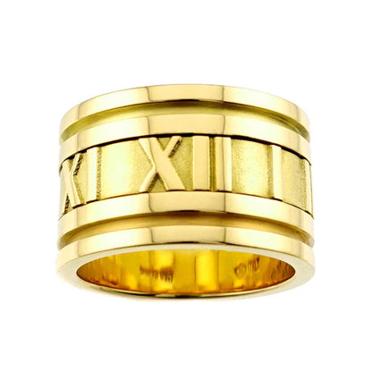 Tiffany & Co Atlas Wide Ring 18k YG Yellow Gold 750 — view 2