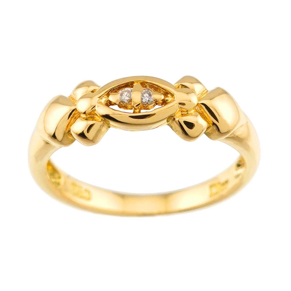 Dior Ring Diamond 18k YG Yellow Gold 750 CD — view 2
