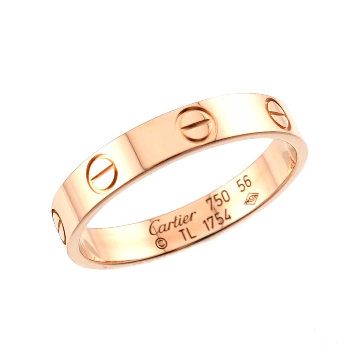 Cartier Mini Love 56 Ring 18k PG Pink Gold 750 Certificate — view 4