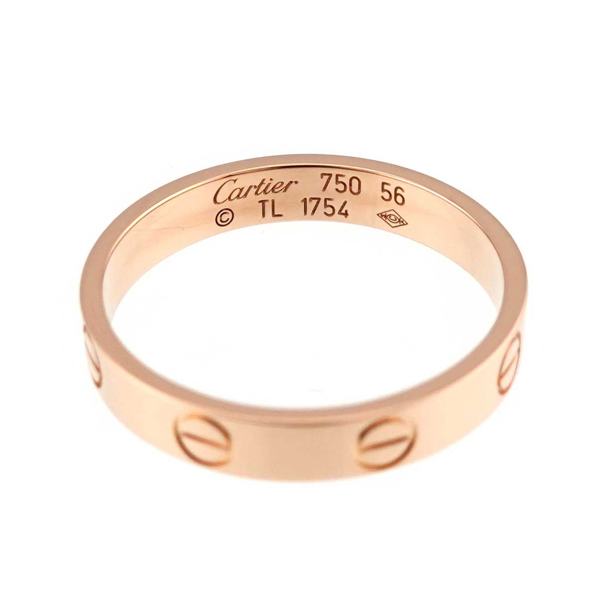 Cartier Mini Love 56 Ring 18k PG Pink Gold 750 Certificate — view 3