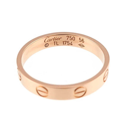 Cartier Mini Love 56 Ring 18k PG Pink Gold 750 Certificate — view 3