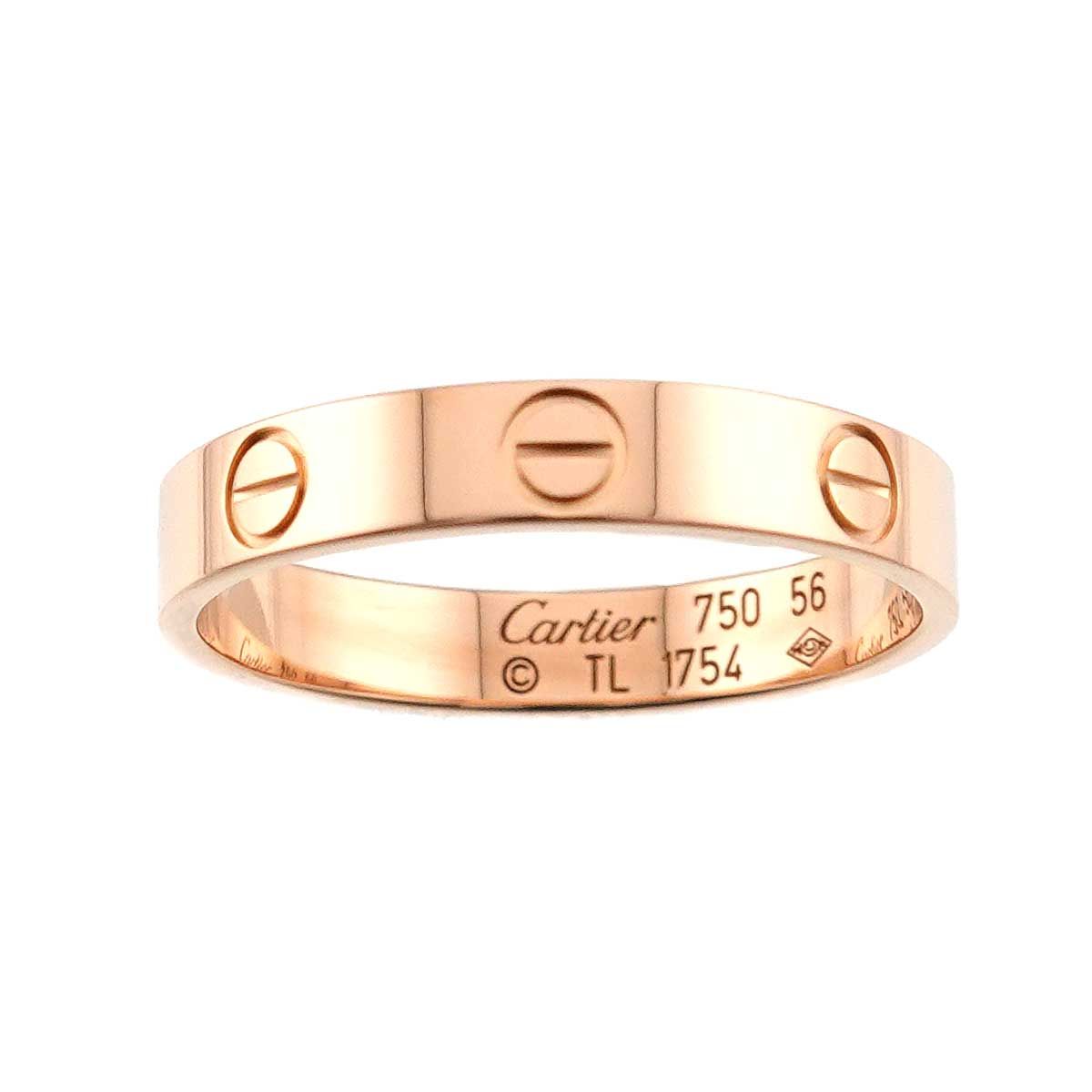 Cartier Mini Love 56 Ring 18k PG Pink Gold 750 Certificate — view 2
