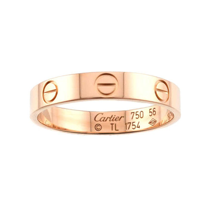 Cartier Mini Love 56 Ring 18k PG Pink Gold 750 Certificate — view 2