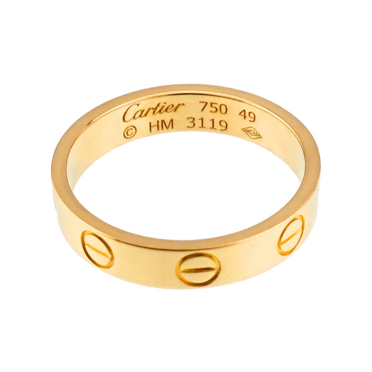 Cartier Mini Love 49 Ring 18k YG Yellow Gold 750 — view 3