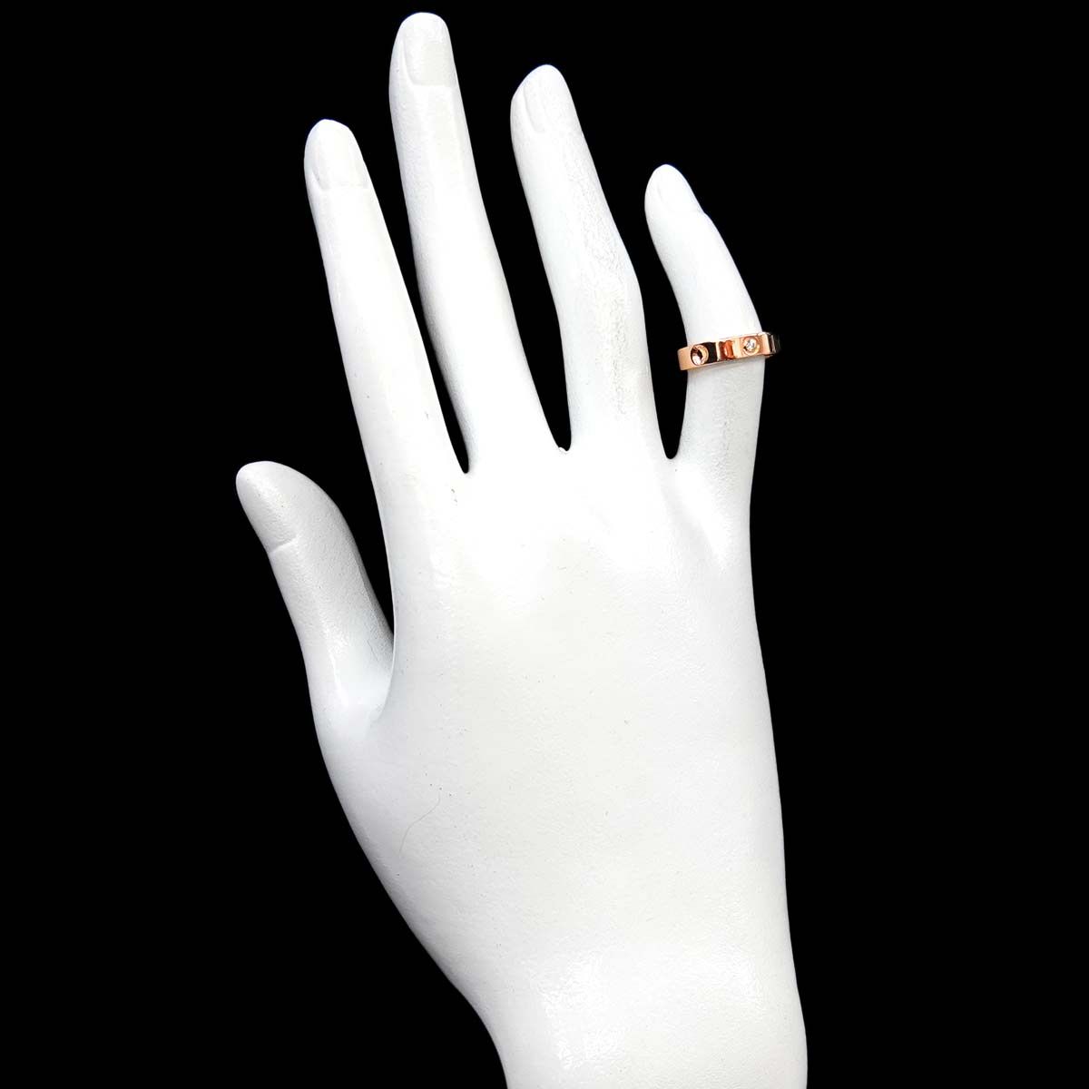 Louis Vuitton Alliance Empreinte Ring Diamond 18k PG Pink Gold — view 7