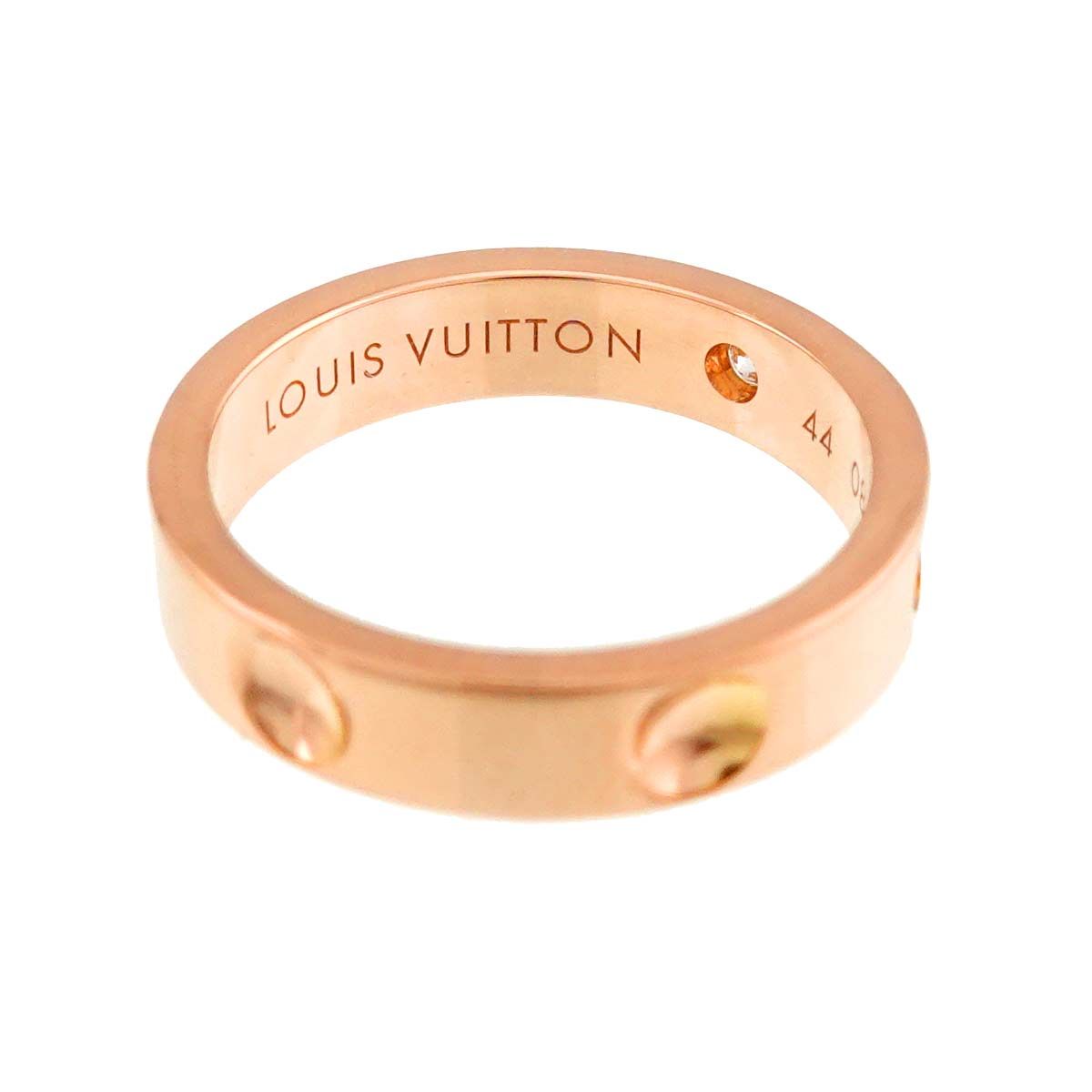 Louis Vuitton Alliance Empreinte Ring Diamond 18k PG Pink Gold — view 3