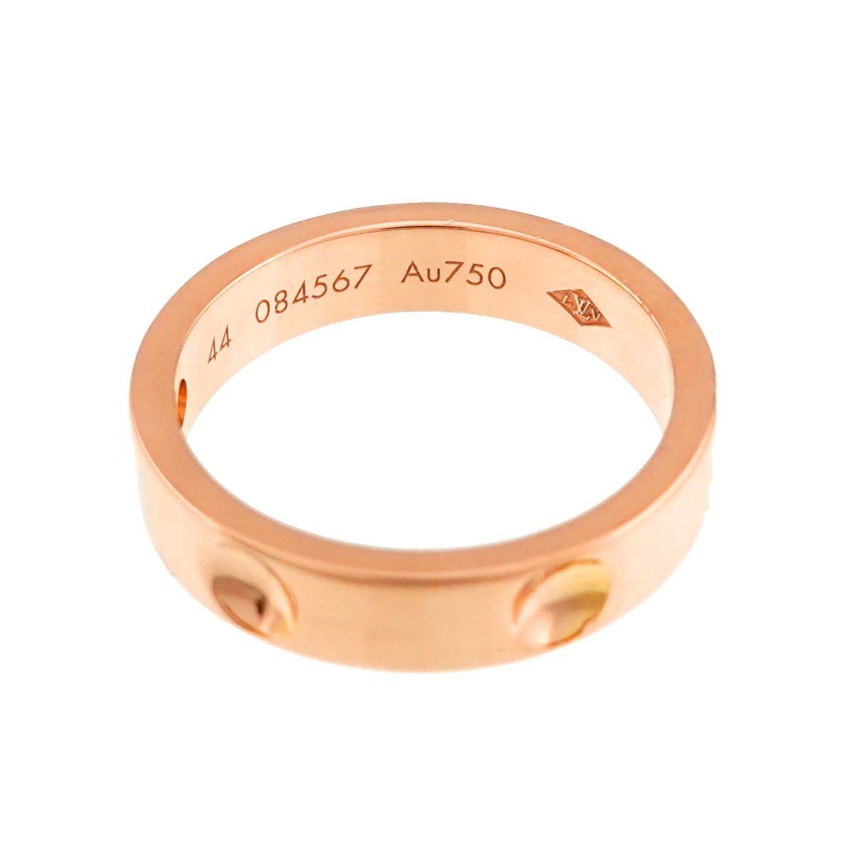 Louis Vuitton Alliance Empreinte Ring Diamond 18k PG Pink Gold — view 4