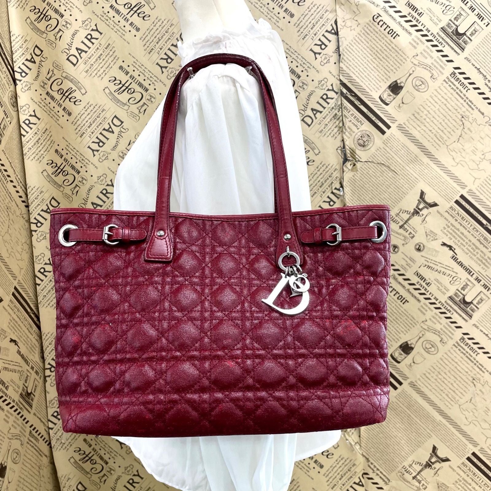 Dior Tote Business Travel Quilted Leather