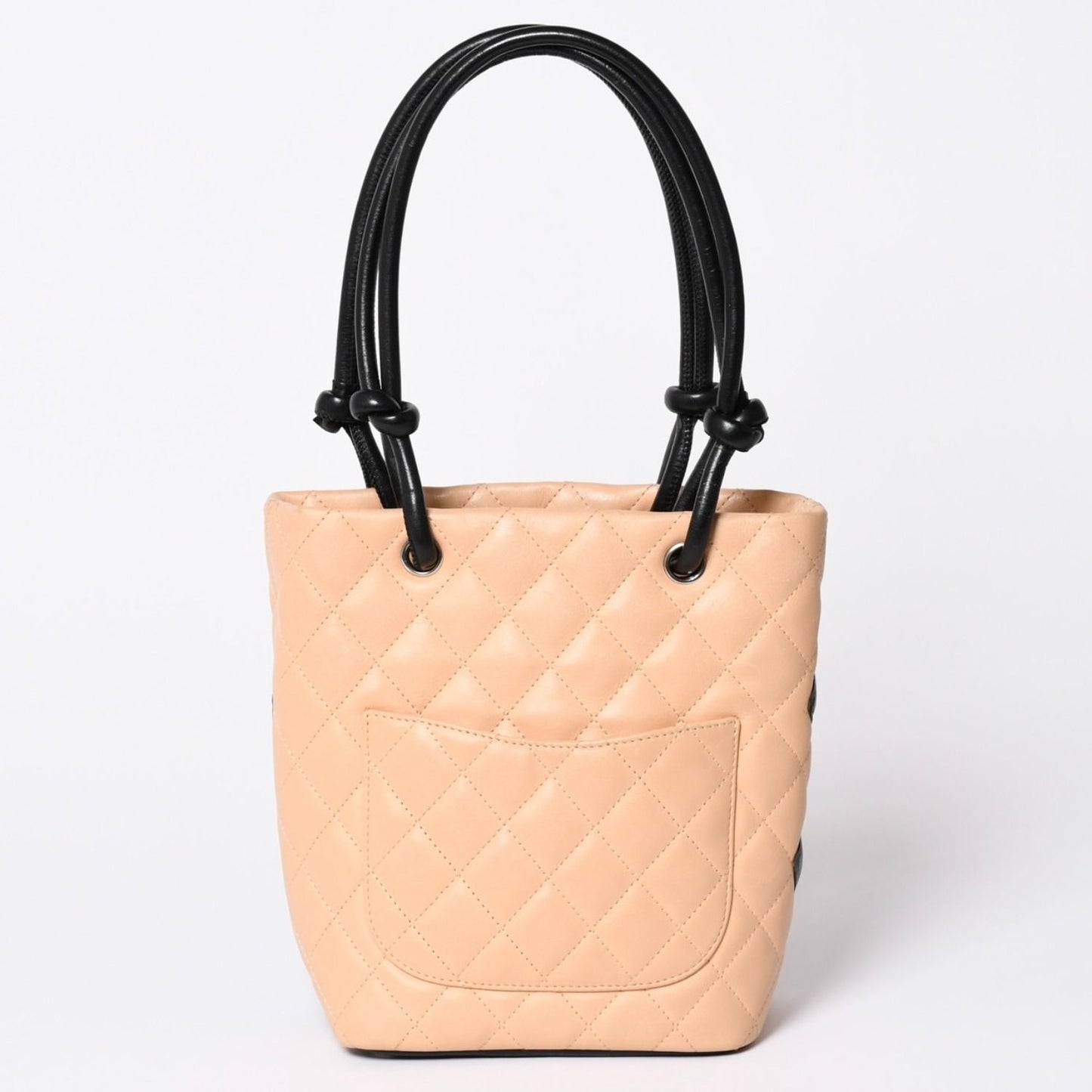 Chanel Canbon Cambon Line Small Tote Bag CC Logo Calfskin Beige — view 2
