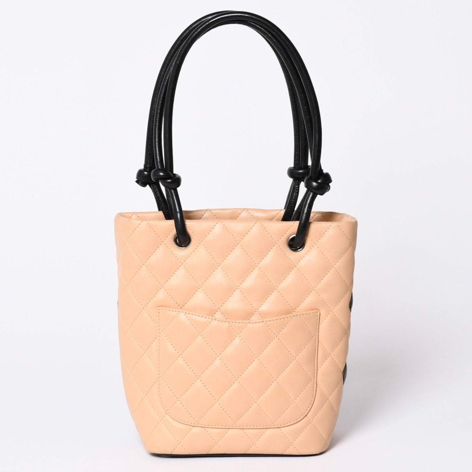 Chanel Canbon Cambon Line Small Tote Bag CC Logo Calfskin Beige — view 2