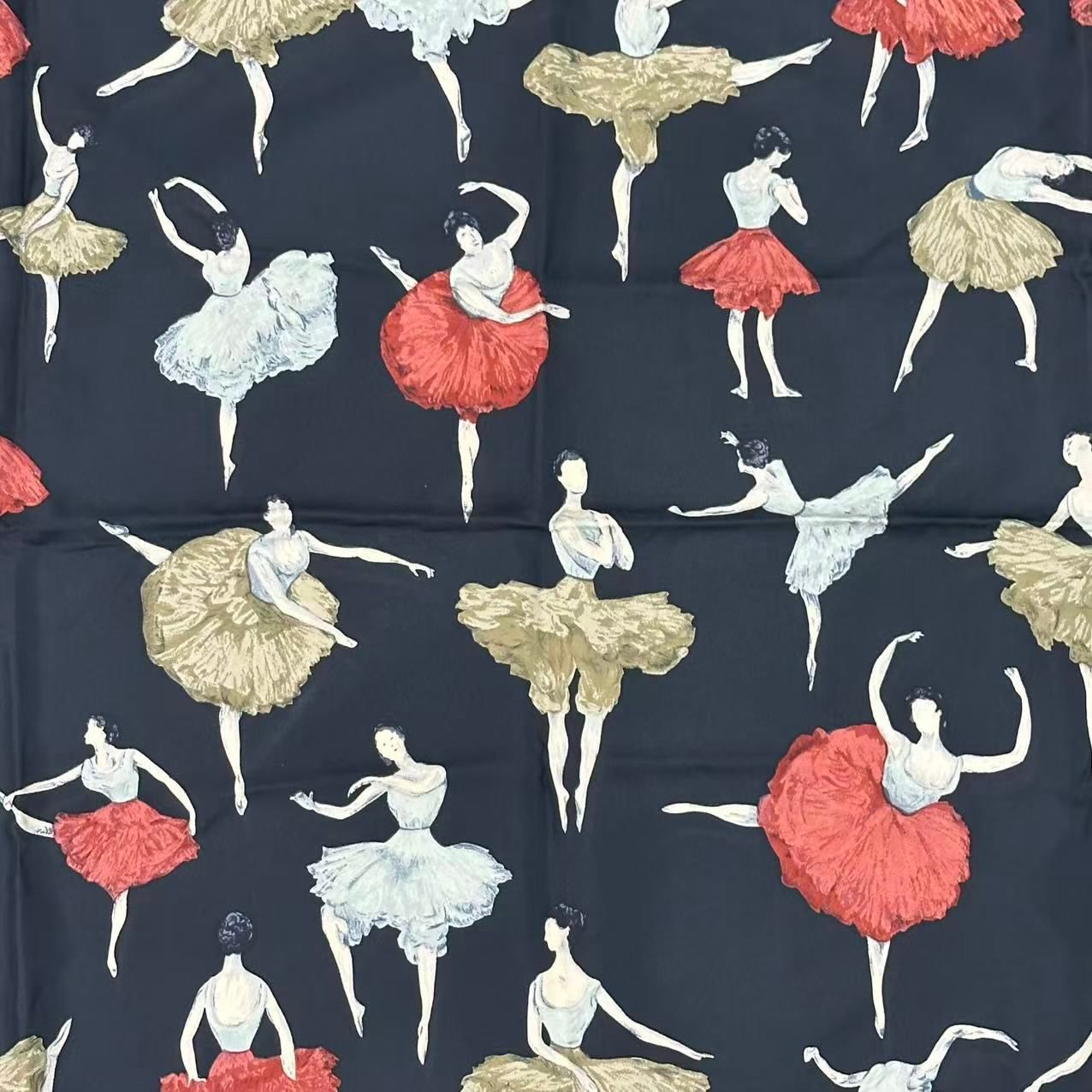 Hermes Carre 90 Scarf Silk la Dance Ballet Dancer Ballerina Black — view 6