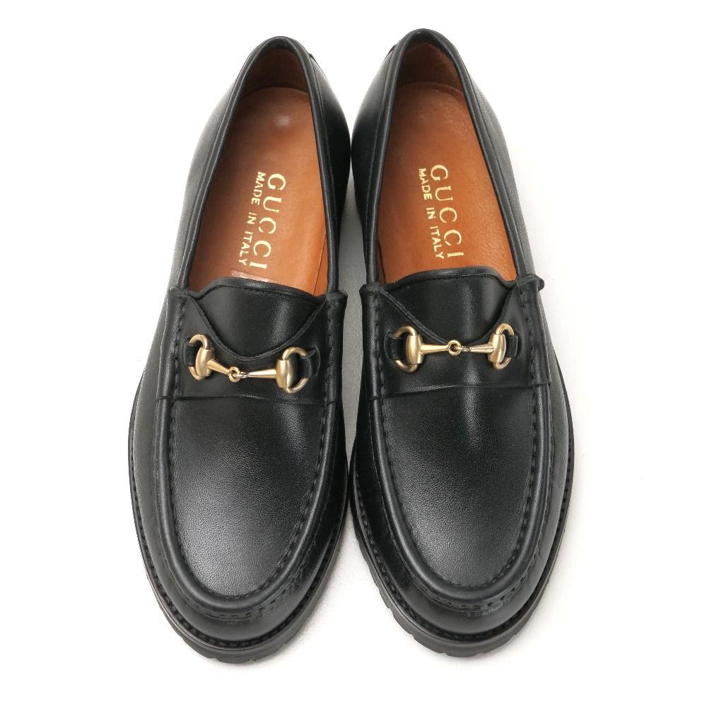 Gucci Loafers 34.5 C Horsebit Leather Shoes — view 5