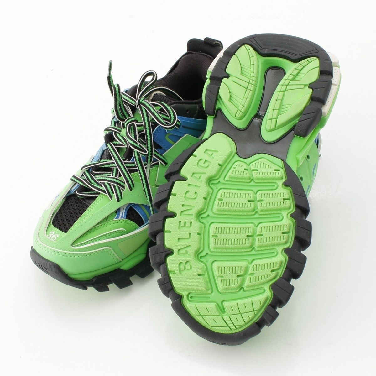 Balenciaga Leather Sneakers Green — view 5