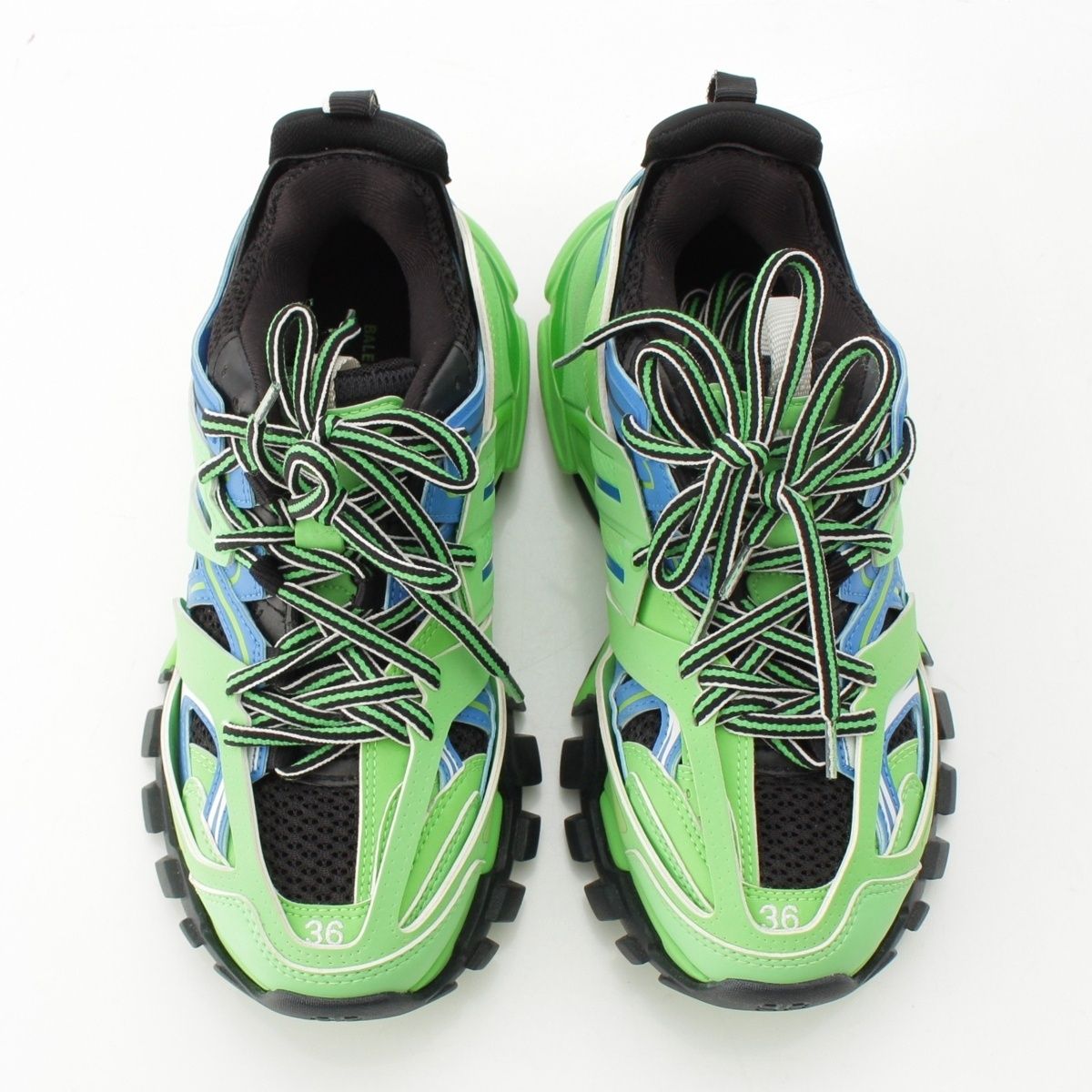 Balenciaga Leather Sneakers Green — view 2