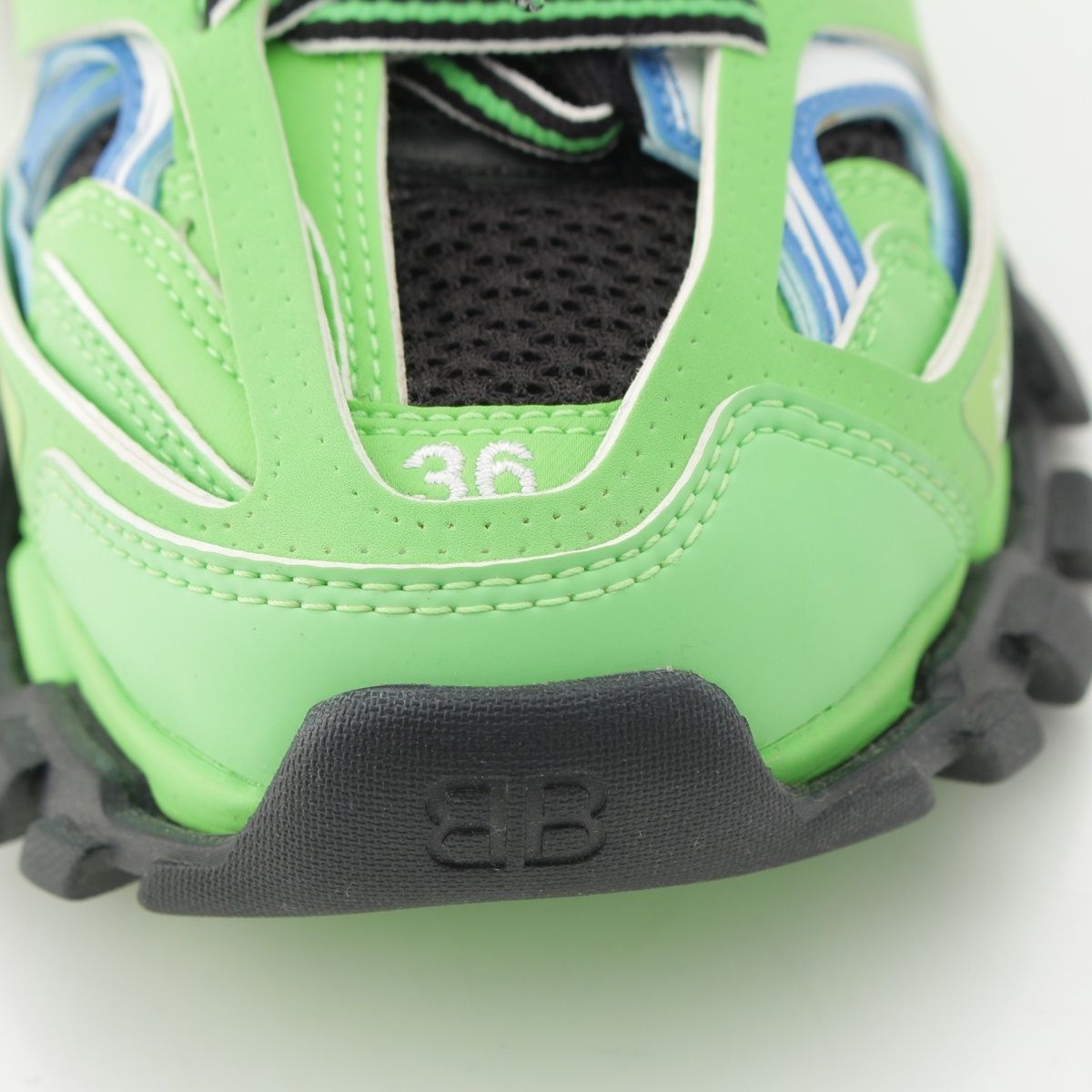 Balenciaga Leather Sneakers Green — view 8