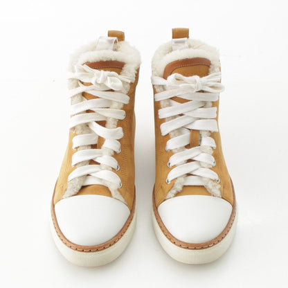 Hermes Jimi Shearling High Cut Sneakers Beige White — view 2