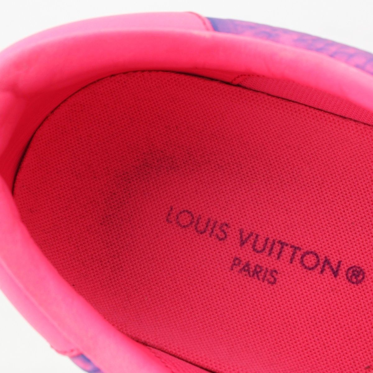Louis Vuitton LV Ori Line Leather Suede Sneakers Pink Blue — view 7