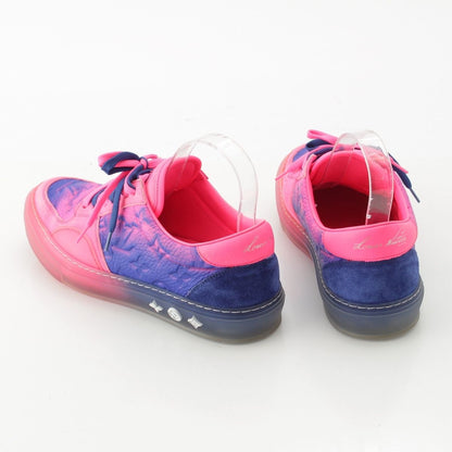 Louis Vuitton LV Ori Line Leather Suede Sneakers Pink Blue — view 4