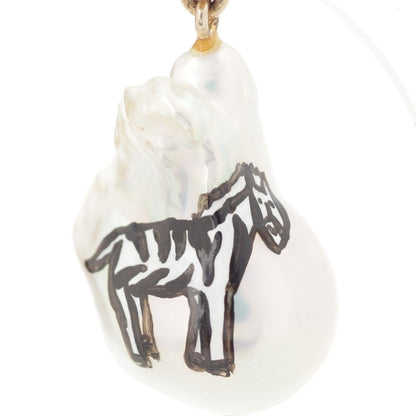 Bottega Veneta Animal Pearl Earrings White — view 3