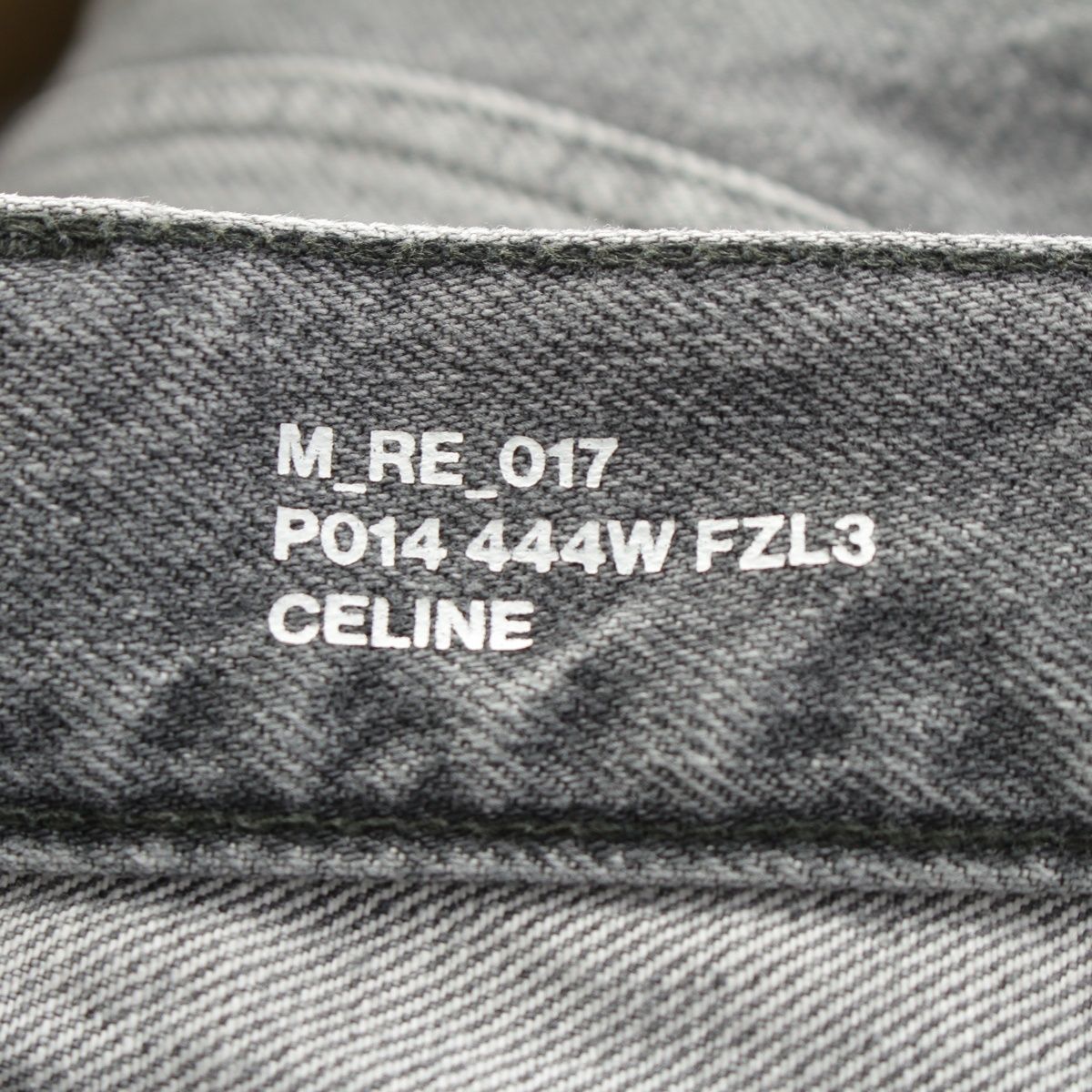 Celine Wesley Jeans Gray Barre Wash Denim Pants 34 — view 9
