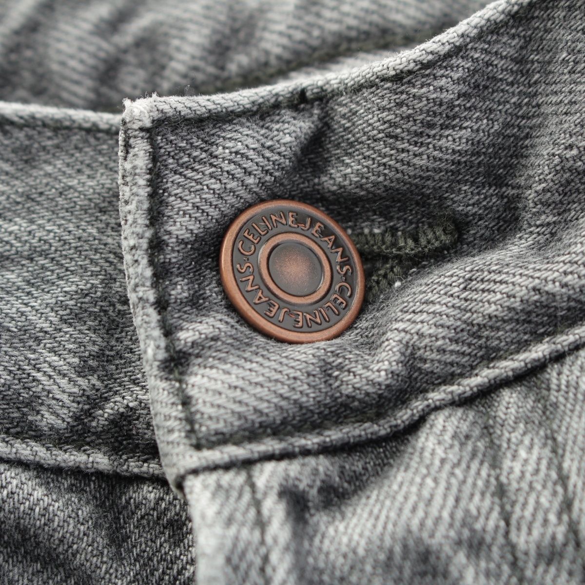Celine Wesley Jeans Gray Barre Wash Denim Pants 34 — view 7