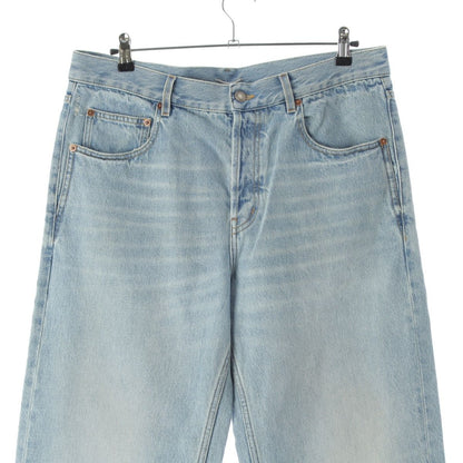 Saint Laurent Cotton Mid Straight Baggy Jeans Ice Wash Denim Pants Michigan — view 3