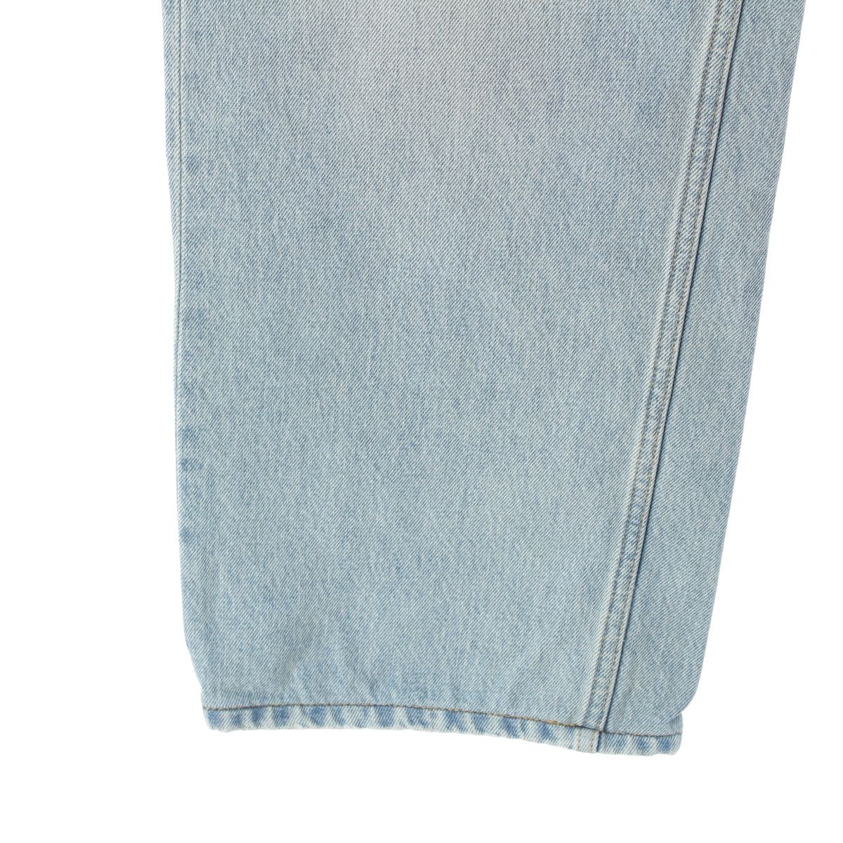 Saint Laurent Cotton Mid Straight Baggy Jeans Ice Wash Denim Pants Michigan — view 5