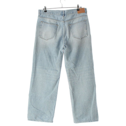 Saint Laurent Mid Straight Baggy Jeans Ice Wash Denim Pants Michigan Blue 32 — view 2