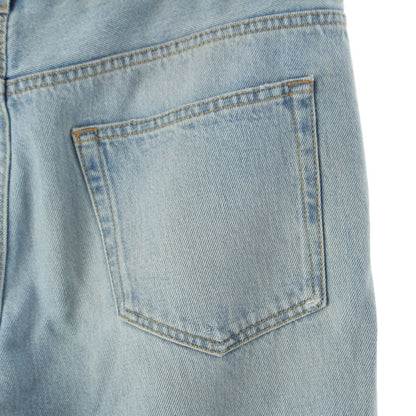 Saint Laurent Mid Straight Baggy Jeans Ice Wash Denim Pants Michigan Blue 32 — view 6