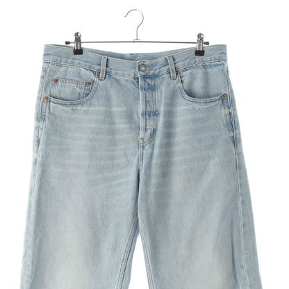 Saint Laurent Mid Straight Baggy Jeans Ice Wash Denim Pants Michigan Blue 32 — view 3
