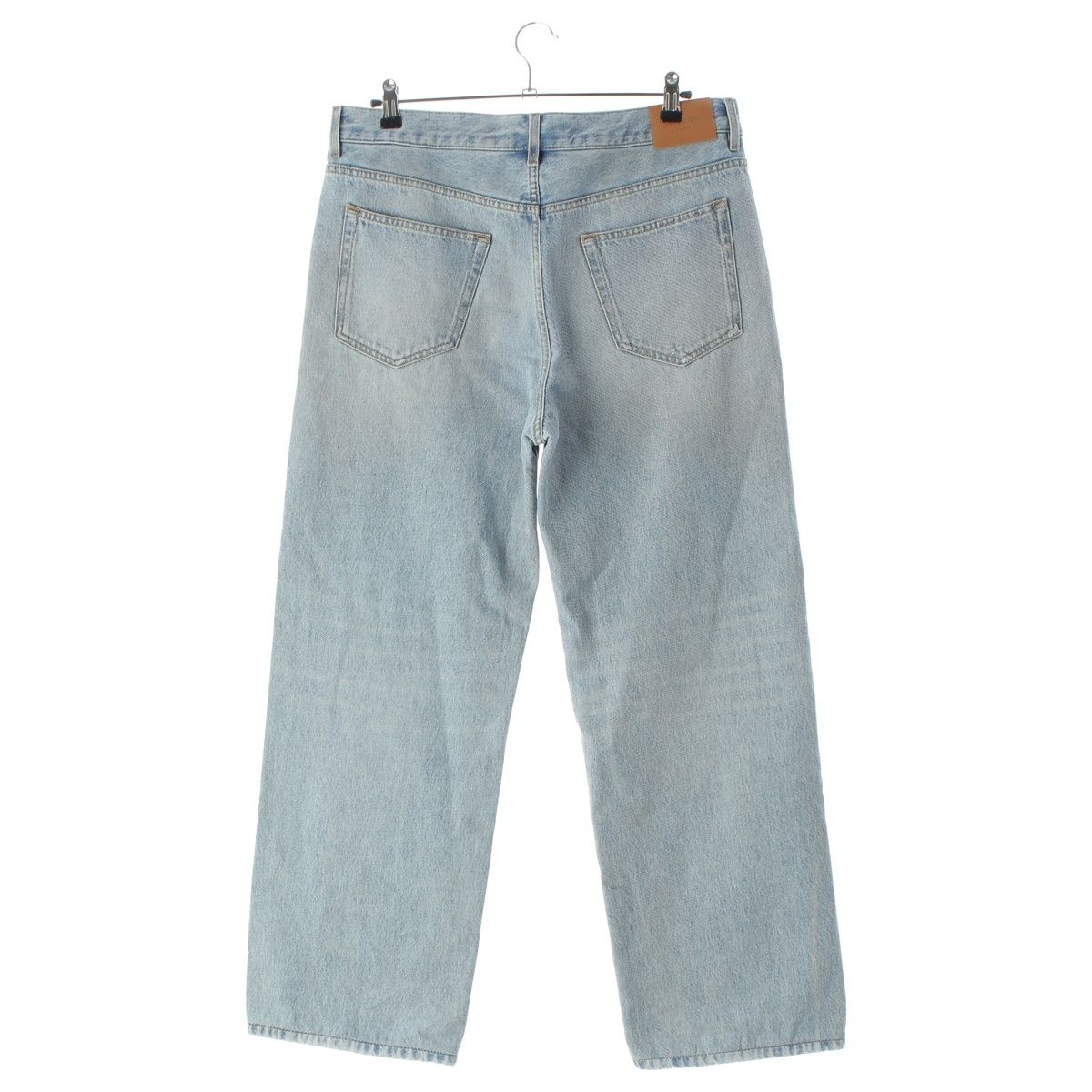 Saint Laurent Cotton Mid Straight Baggy Jeans Ice Wash Denim Pants Michigan — view 2