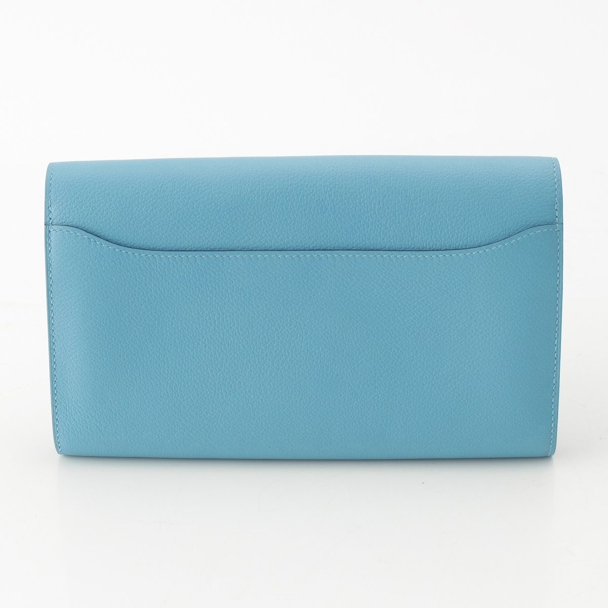 Hermes Constance Evercolor Wallet Gold Blue Dunor — view 2