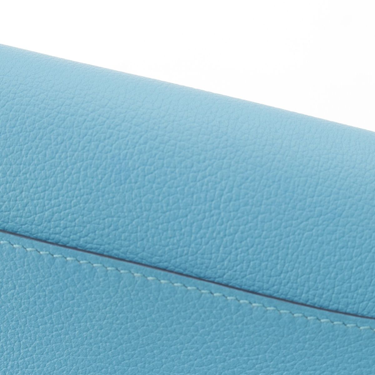 Hermes Constance Evercolor Wallet Gold Blue Dunor — view 5