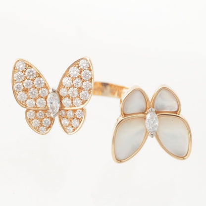 Van Cleef & Arpels de Papillon Entre les Doors Diamond Mother of Pearl Ring — view 2