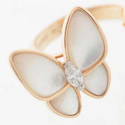 Van Cleef & Arpels de Papillon Entre les Doors Diamond Mother of Pearl Ring — view 8