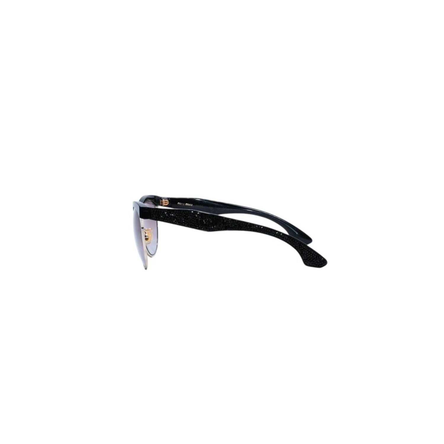 Miu Miu Cat Eye Sunglasses Eyewear Rhinestone Black — view 6