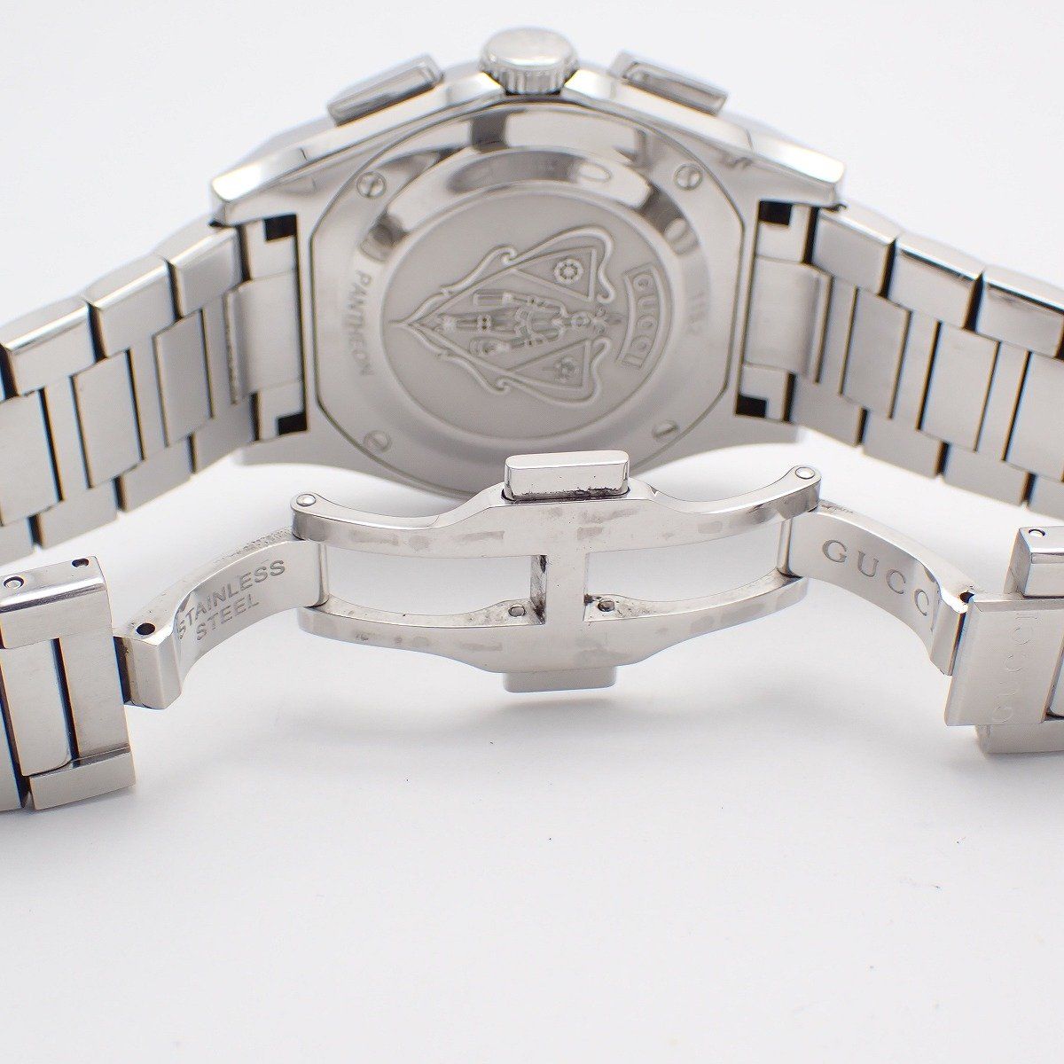 Gucci 115.2 Pantheon Chronograph Quartz Watch Silver Dial SS — view 6