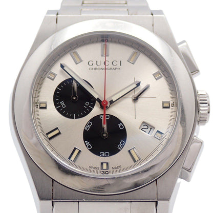 Gucci 115.2 Pantheon Chronograph Quartz Watch Silver Dial SS