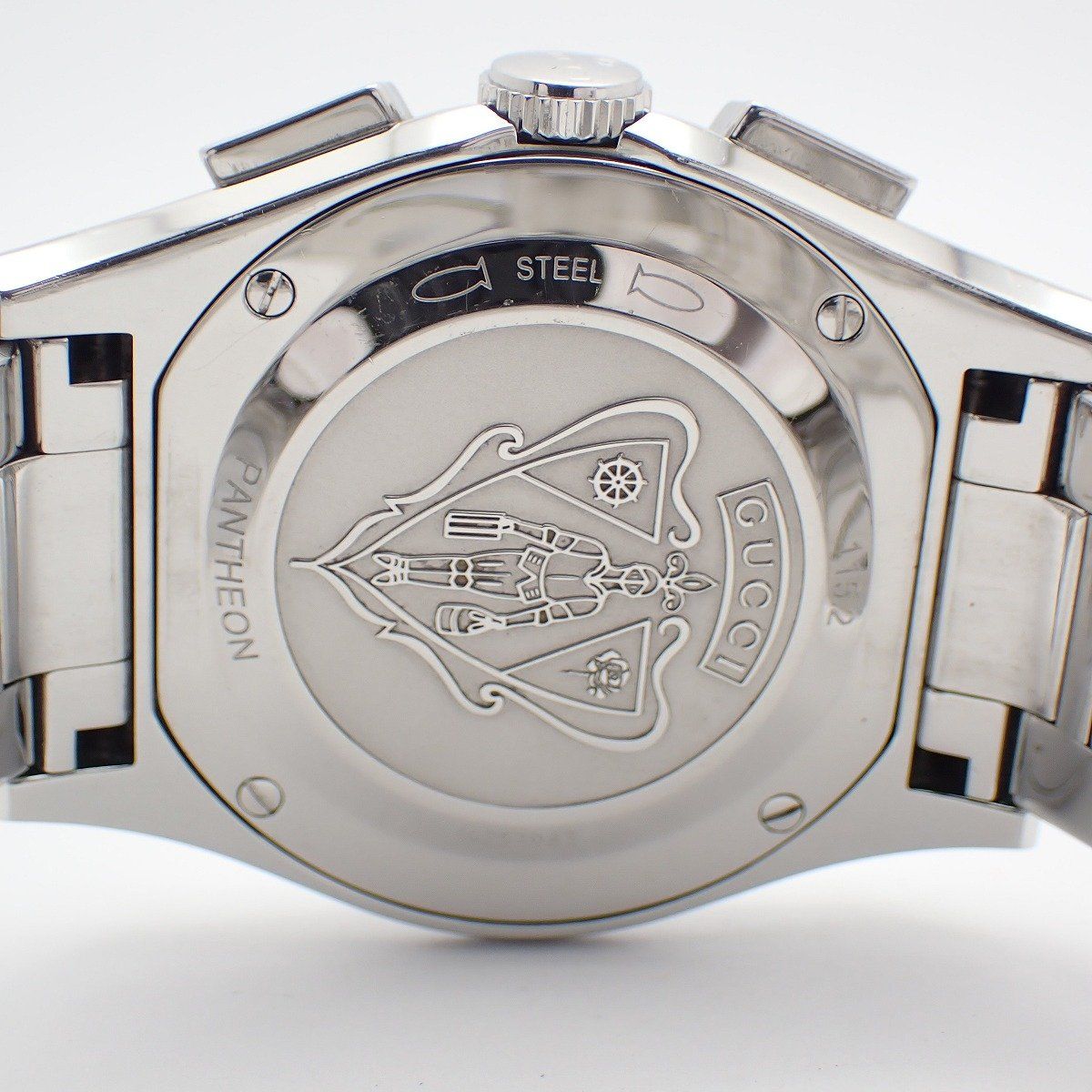 Gucci 115.2 Pantheon Chronograph Quartz Watch Silver Dial SS — view 9