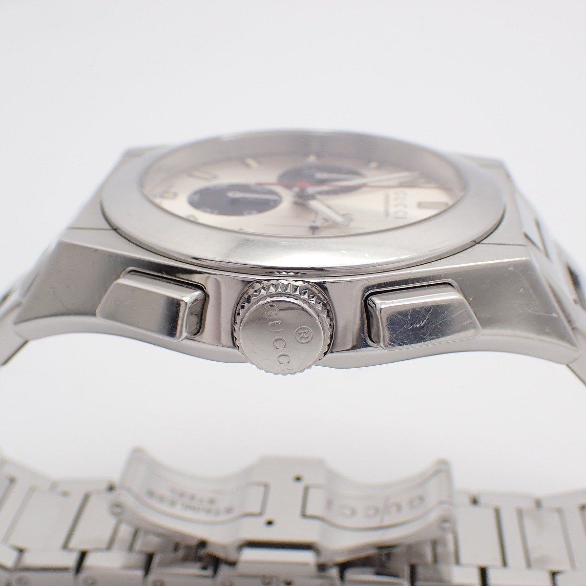 Gucci 115.2 Pantheon Chronograph Quartz Watch Silver Dial SS — view 7