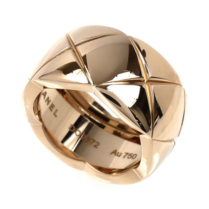 Chanel 18k Pink Gold Coco Crush Large Ring