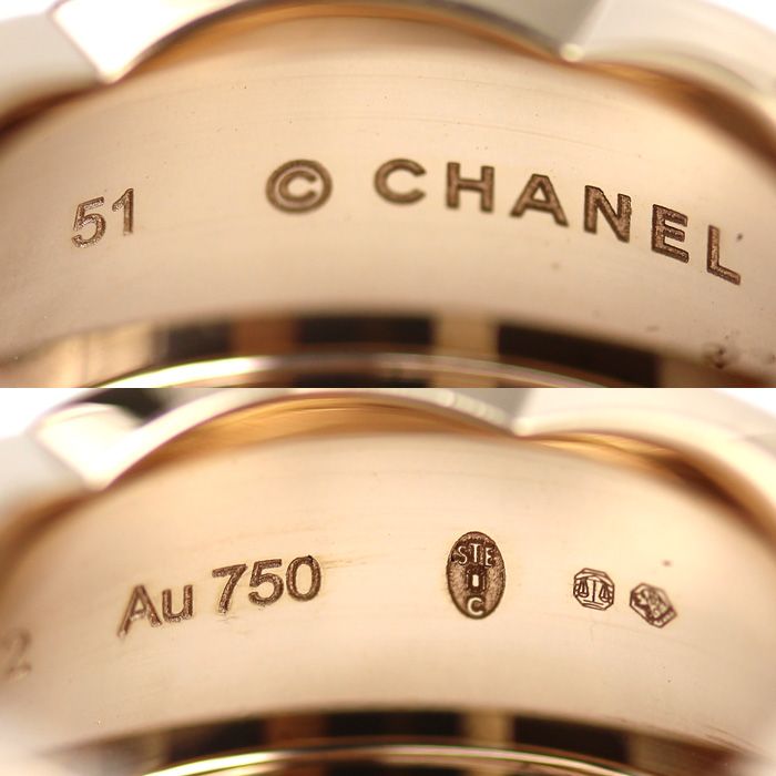 Chanel 18k Pink Gold Coco Crush Large Ring — view 5