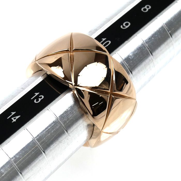 Chanel 18k Pink Gold Coco Crush Large Ring — view 6