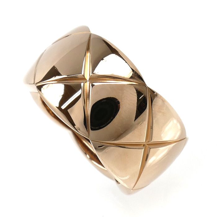 Chanel 18k Pink Gold Coco Crush Large Ring — view 2