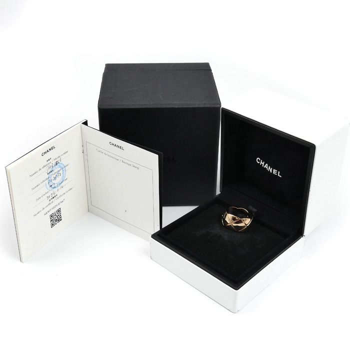 Chanel 18k Pink Gold Coco Crush Large Ring — view 8
